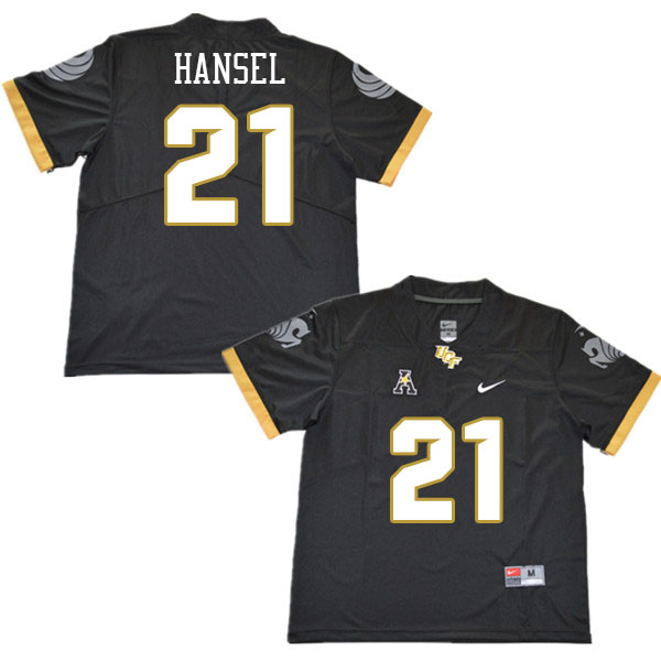 Men #21 Brock Hansel UCF Knights College Football Jerseys Stitched Sale-Black